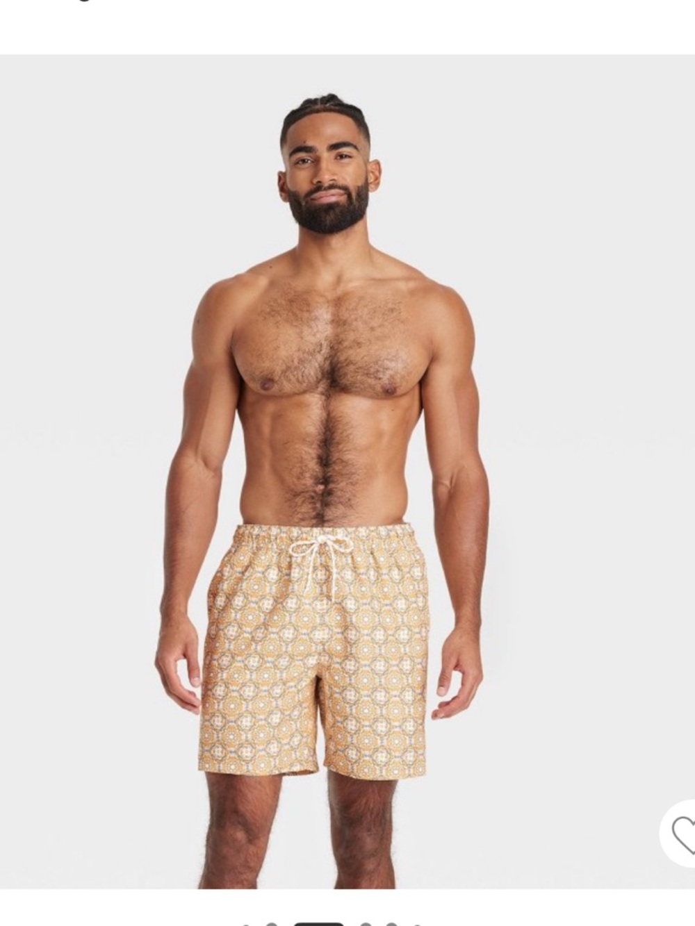 Goodfellow & Co Yellow Patterned Men’s Swim Trunks 2XL